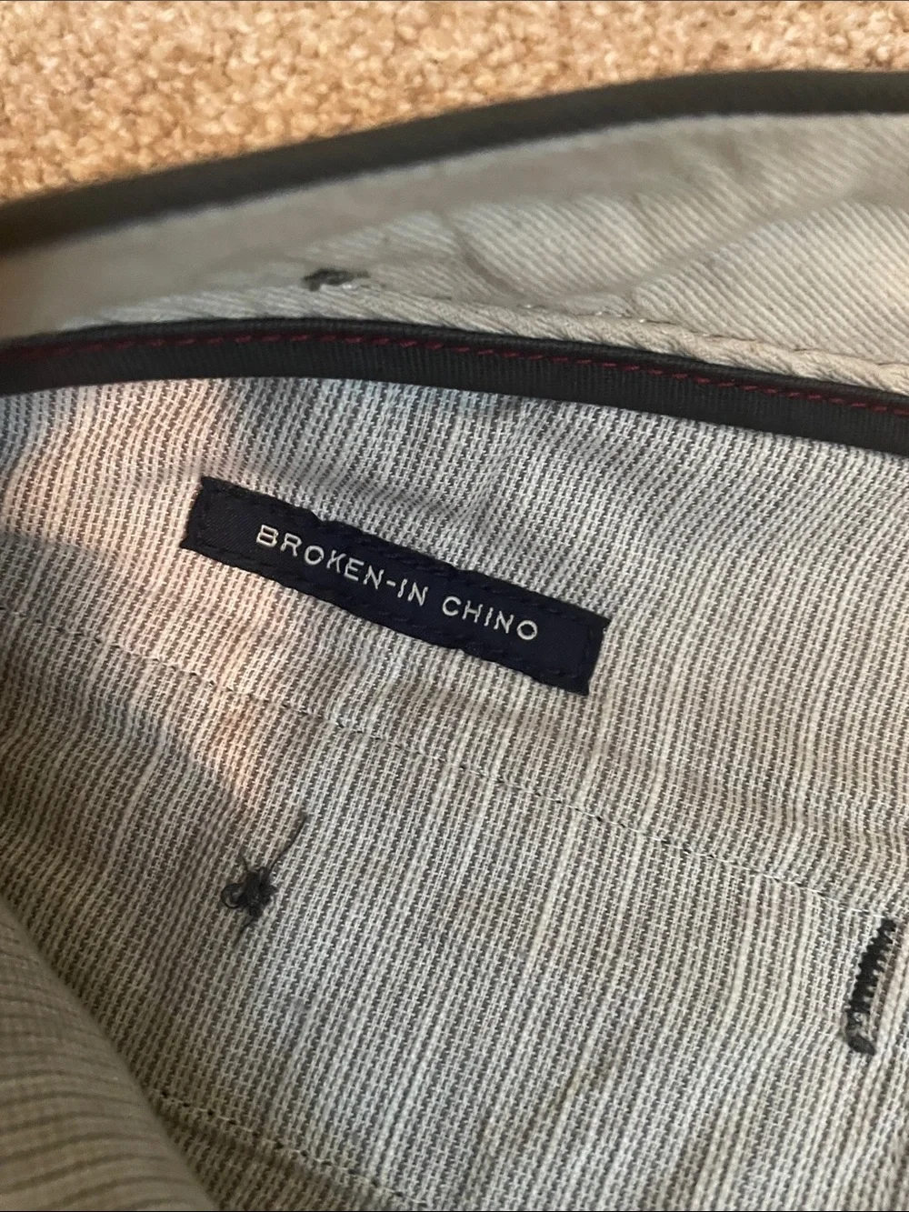 J. Crew Men's Dark Charcoal Gray/Black Chino Pants 34x34